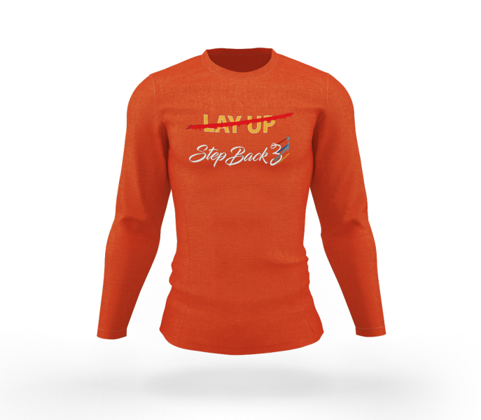 Blacktop Layup Orange Long Sleeve Tshirt
