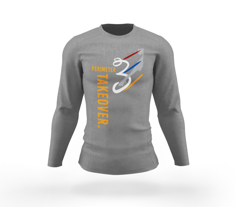 Blacktop Perimeter Grey Long Sleeve Tshirt
