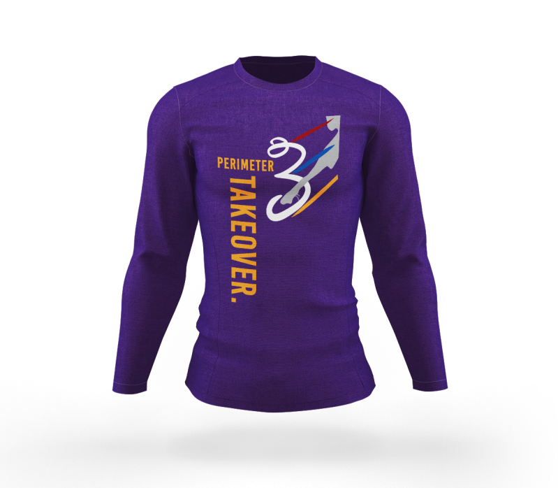 Blacktop Perimeter Violet Long Sleeve Tshirt