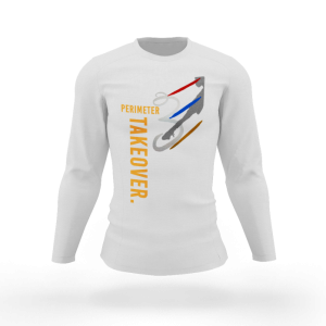 Blacktop Perimeter White Long Sleeve Tshirt