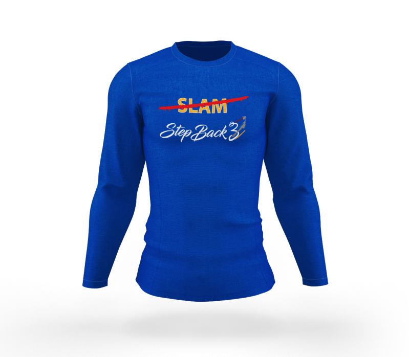 Blacktop Slam Blue Long Sleeve Tshirt